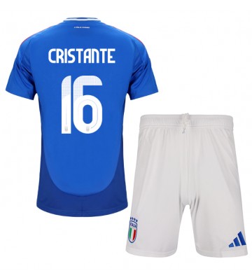 Italien Bryan Cristante #16 Hemmakläder Barn EM 2024 Kortärmad (+ Korta byxor)